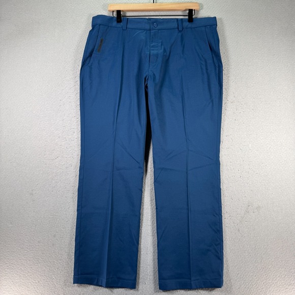 Nike Tour‎ Performance Dri Fit Pants Mens 38x30 Blue Lightweight Straight Sport - Picture 1 of 14